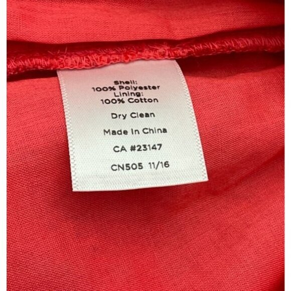 Talbots Orange Fringed Lace Sleeveless Side Zip  Back Button Shell NWT Size 8 - Picture 10 of 12